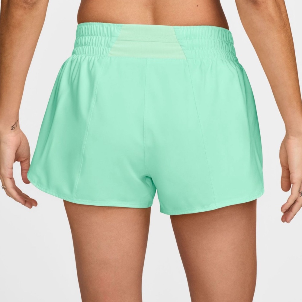 Nike One Dri-FIT Mid-Rise 3" Brief-Lined Shorts Denim Mint Foam  Size Medium NWT - Picture 2 of 3
